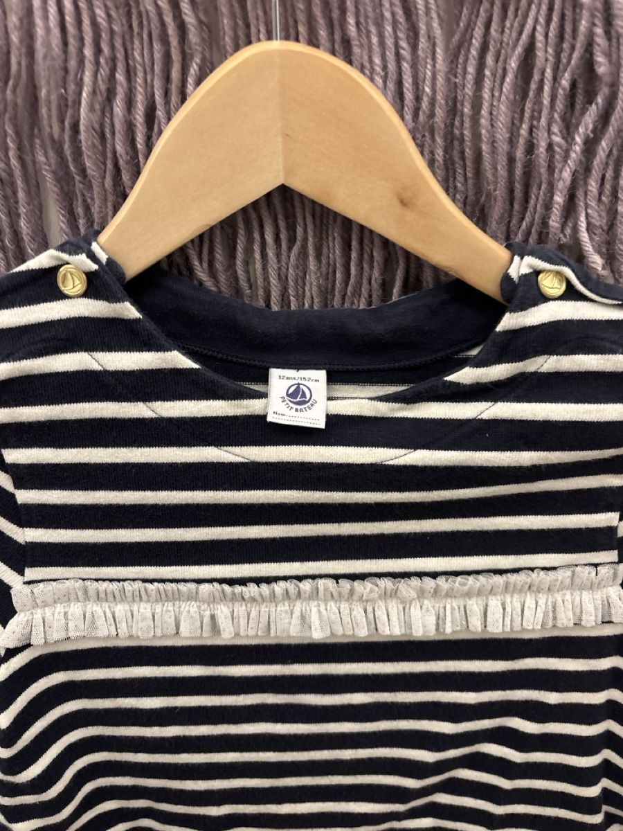 Petit Bateau Maglioni & Felpe: Petit Bateau Pullover, Gr.152, gestreift mit Tüll – Usato da St. Gallen venduto da heartbug 1