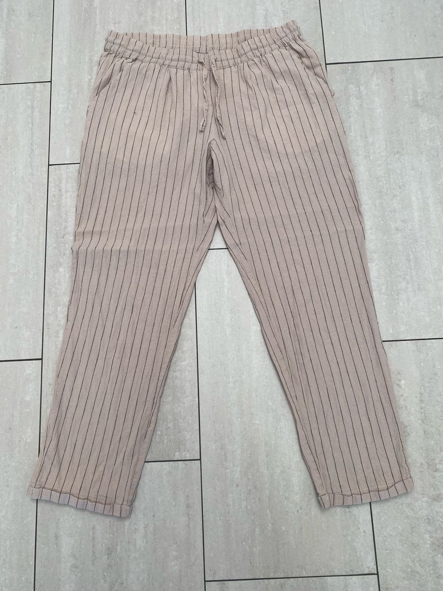 Pantaloni: Leinenhose Gr. L beige  – Usato da Wädenswil venduto da JJ15