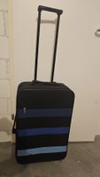 Leichter Rollkoffer, schwarz blau gestreift