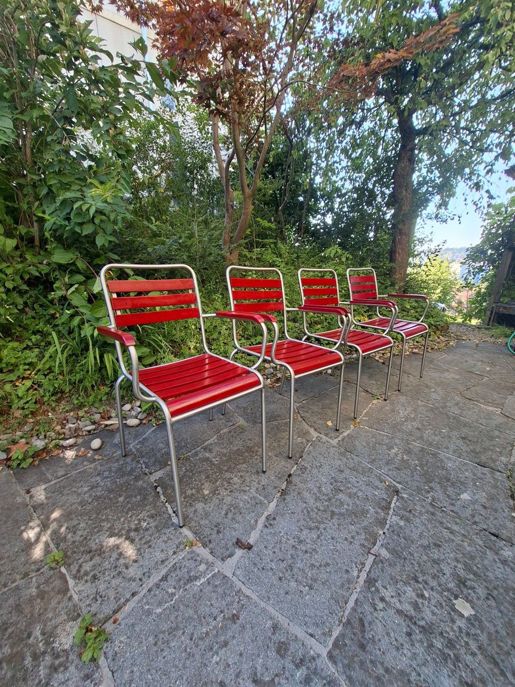Sedie: Gartenstühle, 4er Set, Armlehnstühle – Usato da St.Niklausen LU venduto da Wirdbereitsverwendet