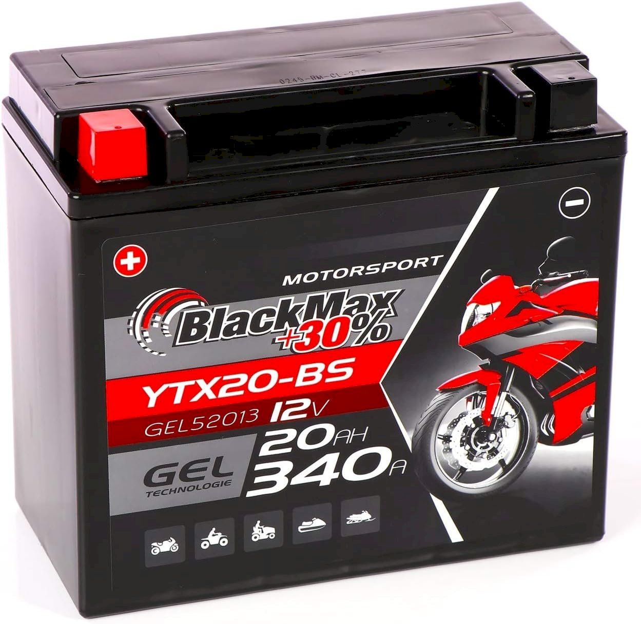 Batterie: BlackMax CTX20-BS Motorradbatterie – Nuovo e nell'imballaggio originale da Bottighofen venduto da zaap 1