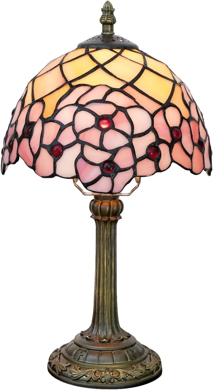 Lampade: Tiffany Tischlampe Kirschblüten Buntglas E27 – Nuovo e nell'imballaggio originale da Hundwil venduto da pak_7zvn