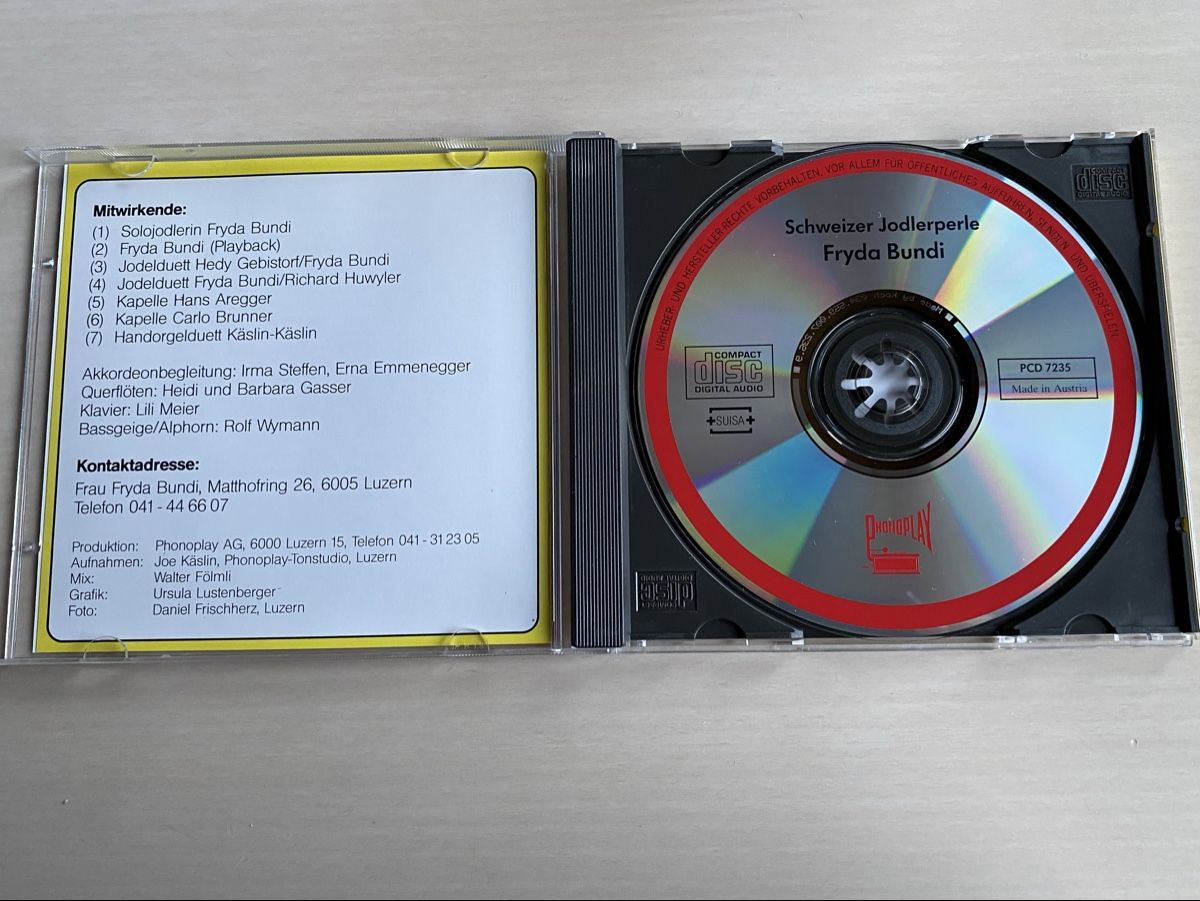 CD: Fryda Bündi - Schweizer Jodlerperle CD – Usato da Oberried Brienz venduto da Chyara 2