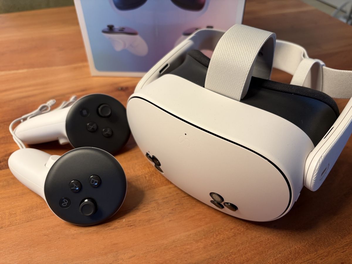 Meta VR Brille: Meta Quest 3S VR Brille 128GB mit Controllern – Neu (gemäss Beschreibung) aus Möhlin von ToCoo 3