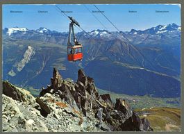 AK col Fiesch Eggishorn VS Luftseilbahn Kühboden ≈ 1970 