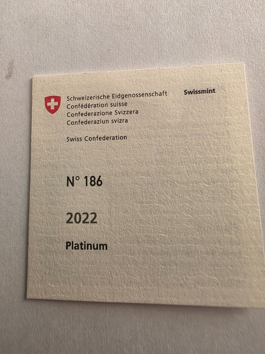 Alle Münzen: Pièce en platine 2022 – Neu und originalverpackt aus Concise von coolinvest 2