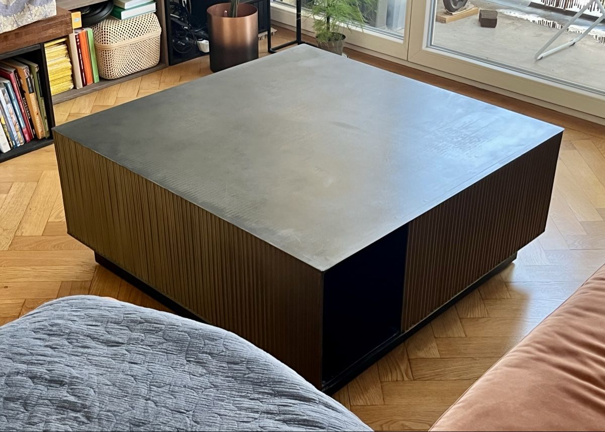 Maisons du monde Tavoli: Table basse en métal ondulé – Usato da Lausanne venduto da picola29 3