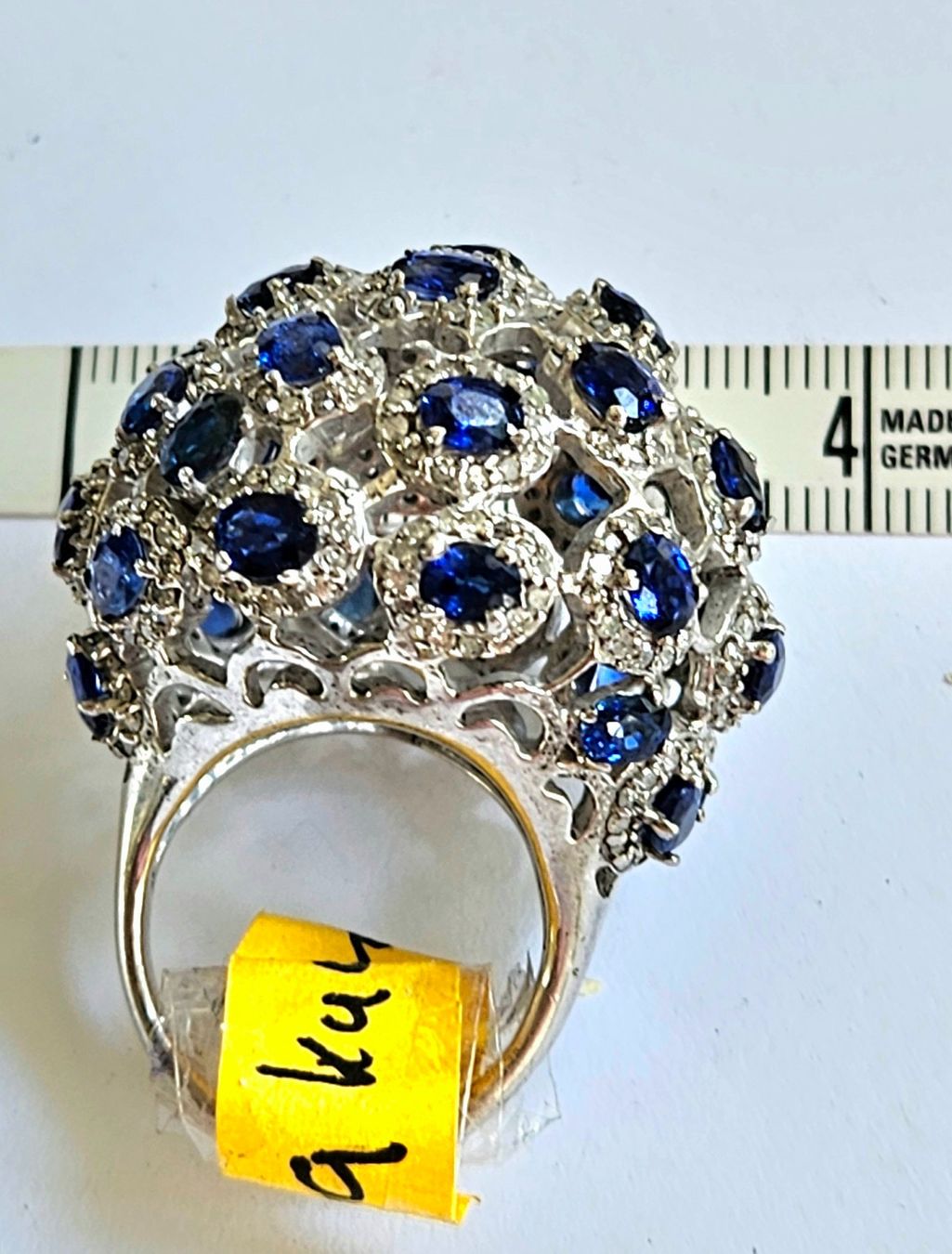 Anelli: Spektakulärer Saphir-Brillant-Ring – Nuovo (secondo la descrizione) da Zürich venduto da Bieter04 4