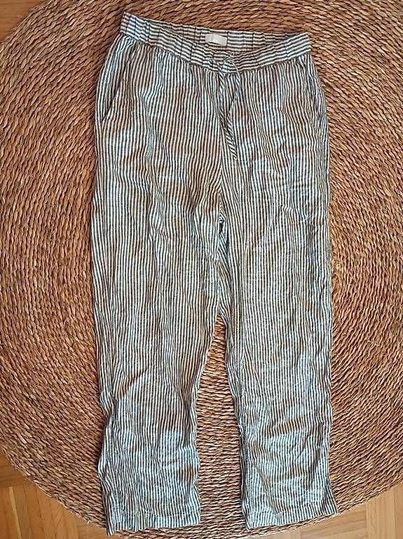 Arket Pantaloni: Gestreifte Leinenhose von Arket – Usato da Zürich venduto da Melianea