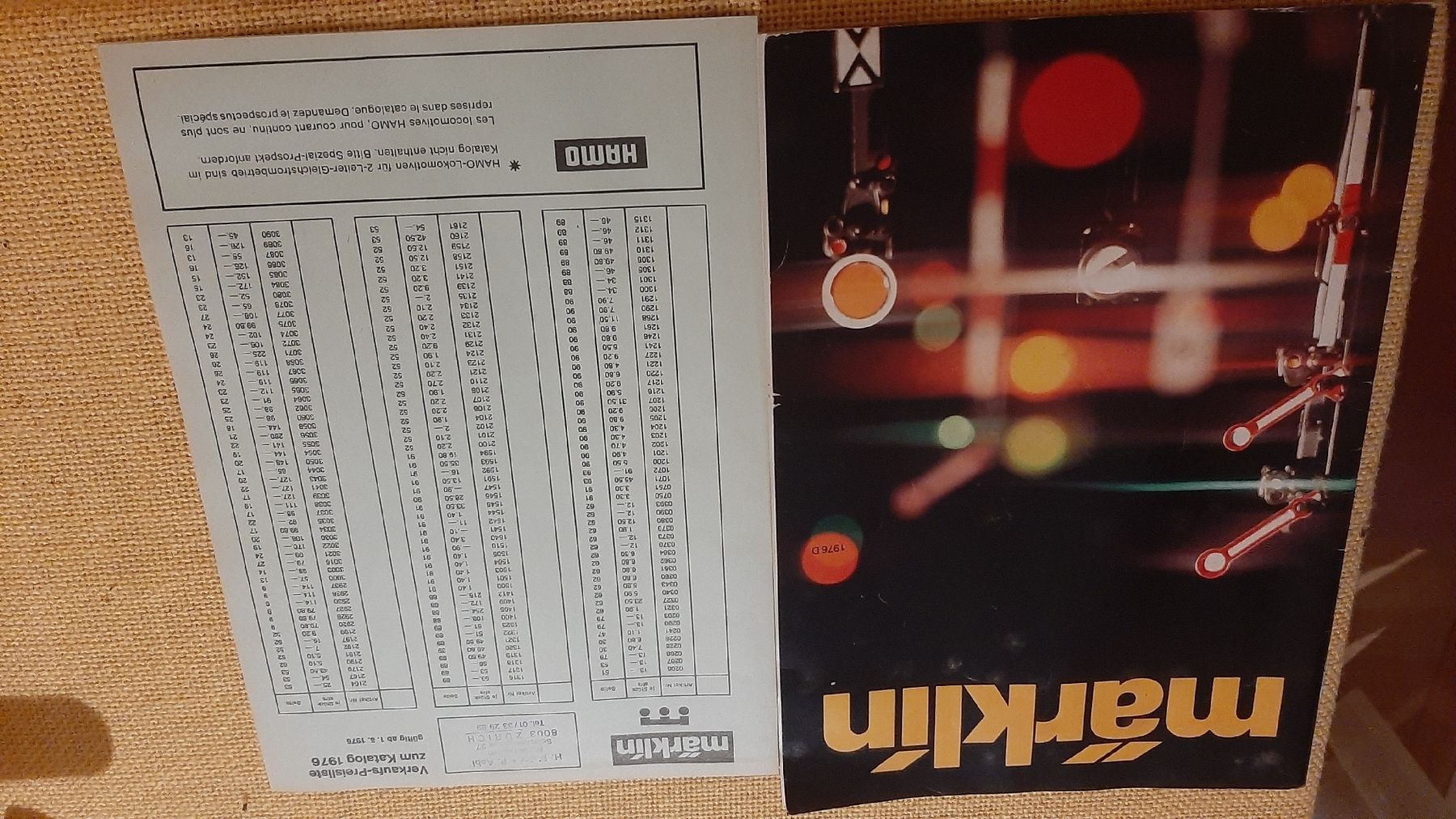 Märklin Modellini di ferrovie: original märklinkatalog 1976 – Usato da Birmensdorf ZH venduto da Felsenbub
