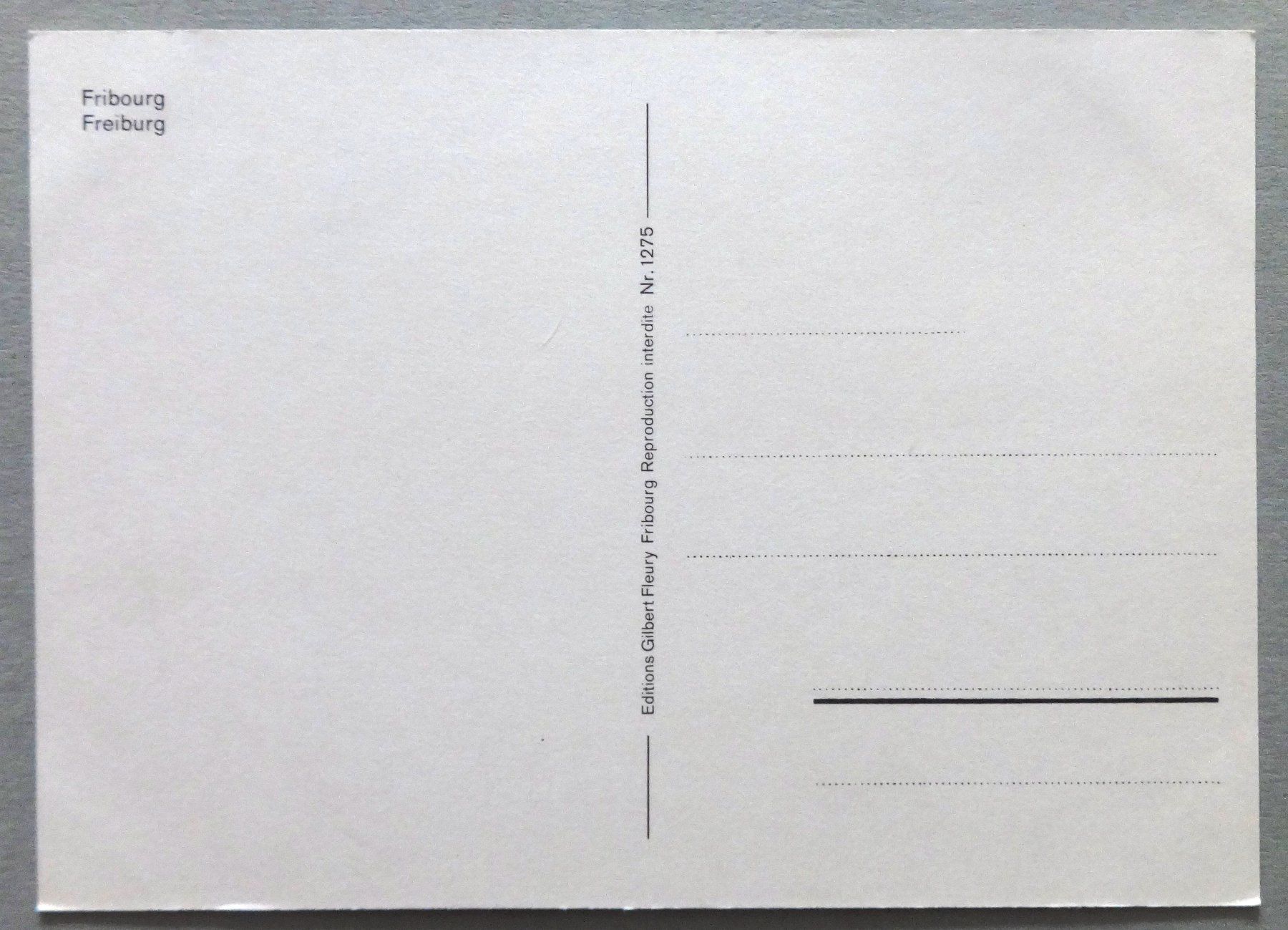 Cartoline postali: Fribourg - Freiburg – Usato da Fétigny venduto da Billy2miny 1