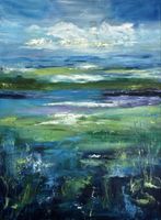 Original Ölgemälde, abstrakt Landschaft
