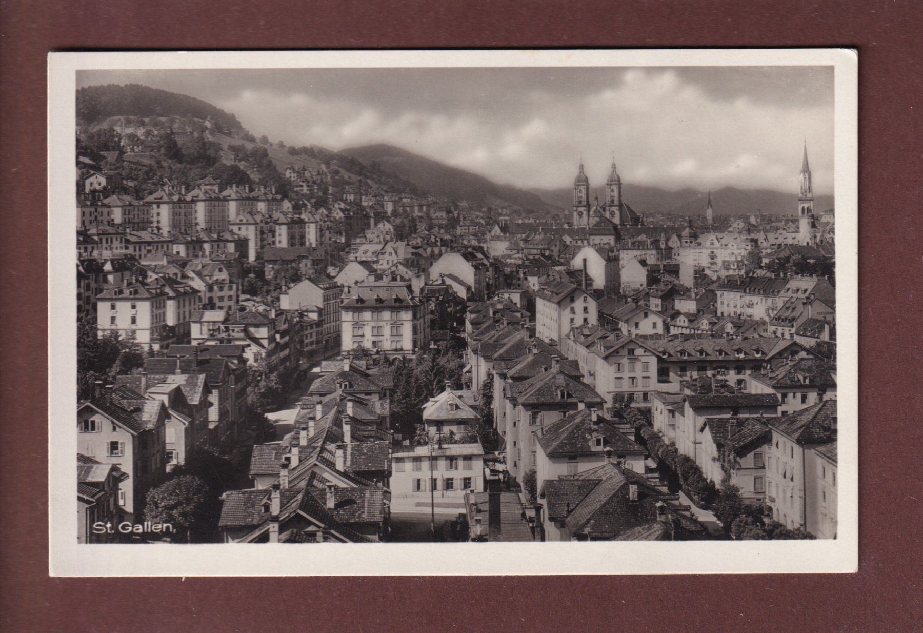 Ansichtskarten: ST. GALLEN - Teilansicht – Gebraucht aus Pully von nicecards