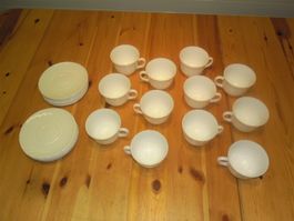 Kaffee - Geschirr , Tassen und Teller