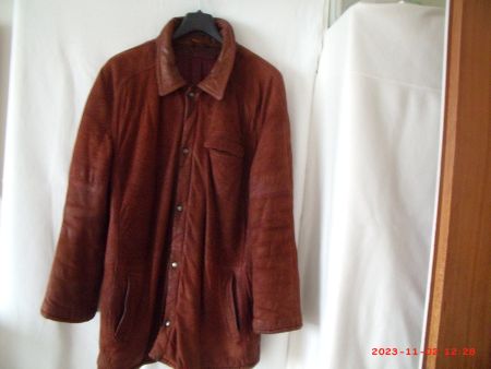 Herren Herbst-Winterjacke Wildleder+Leder (XL)