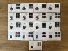 Schweiz - 17x Pro Patria FDC 4er Block