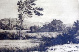 EUGEN LINDENBERG (Germany, 1877-?) Landschaft mit Kirche