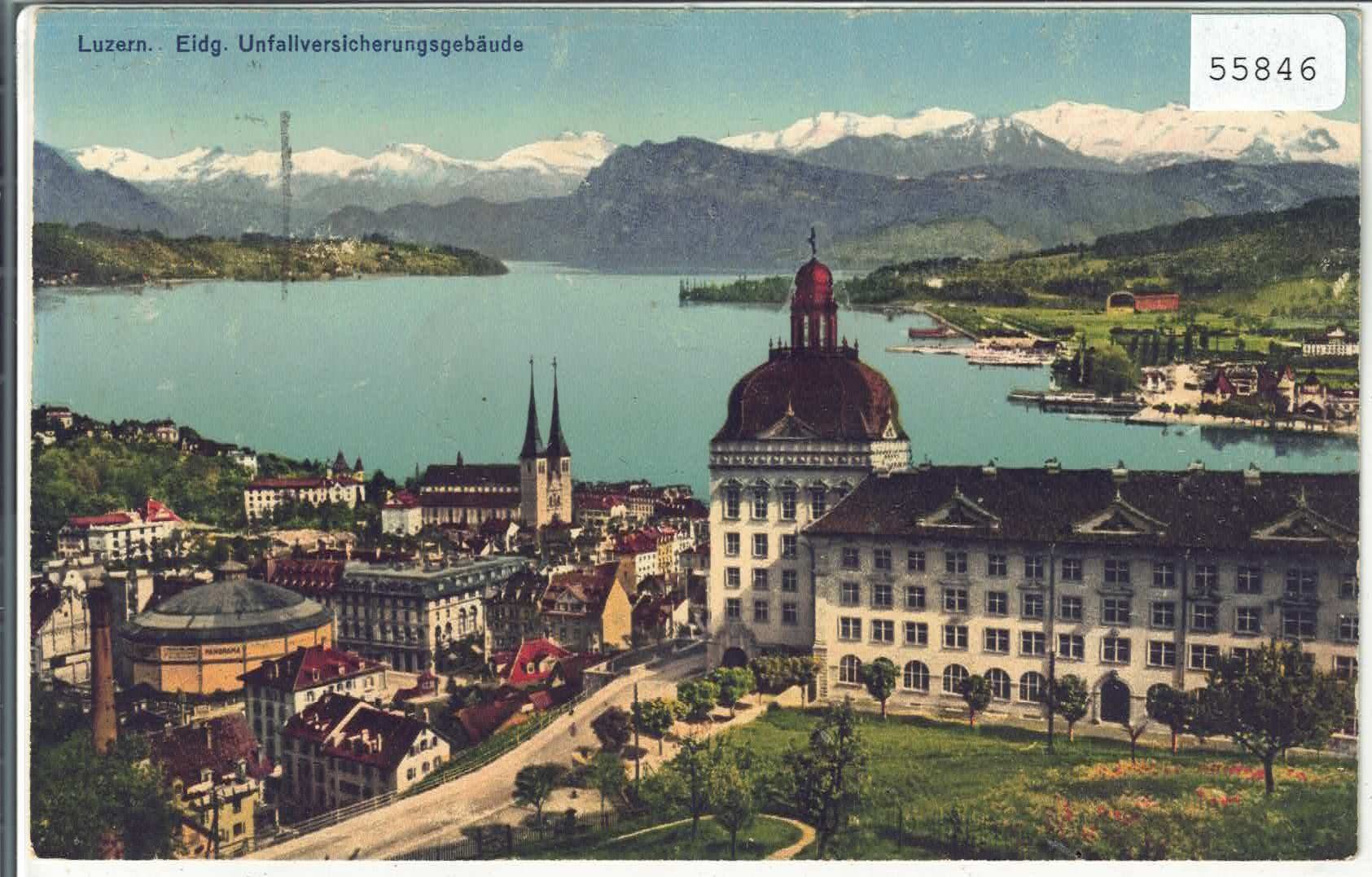 Ansichtskarten: Luzern - Eidg. Unfallversicherungsgebäude - Litho – Gebraucht aus Ettingen von Kartenplanet