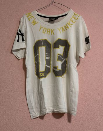 T-shirt New York Yankees bianca, taglia L, come nuova!