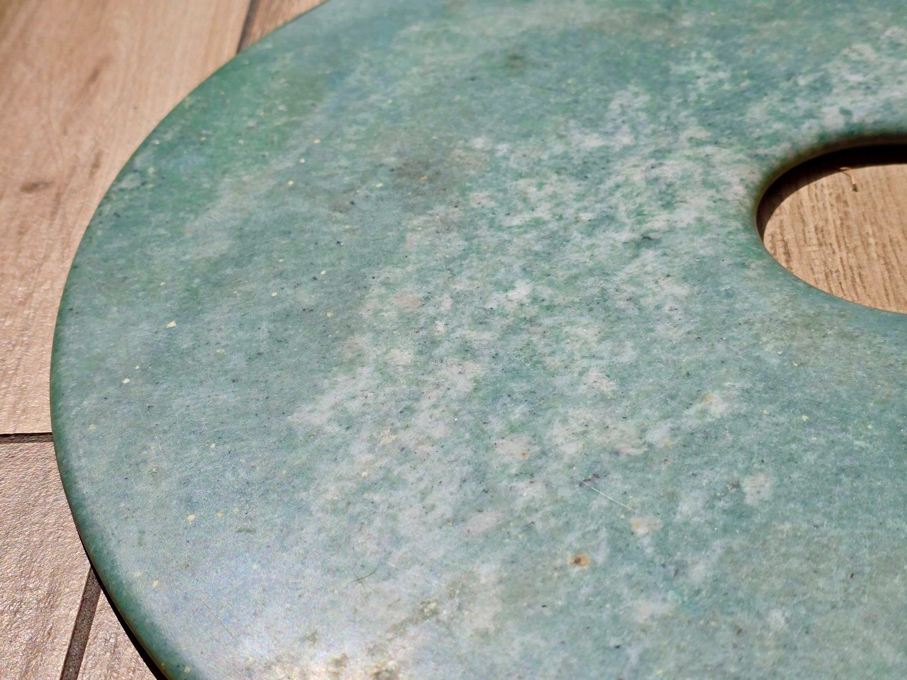 Minerali & Pietre curative: China "Jade" Bi-Scheibe riesig 40cm wohl Serpentin – Usato da Basel venduto da chinarh891 3