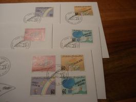 Liechtenstein, FDC Spass am Brief, 1995, FDC Satz + Einzel
