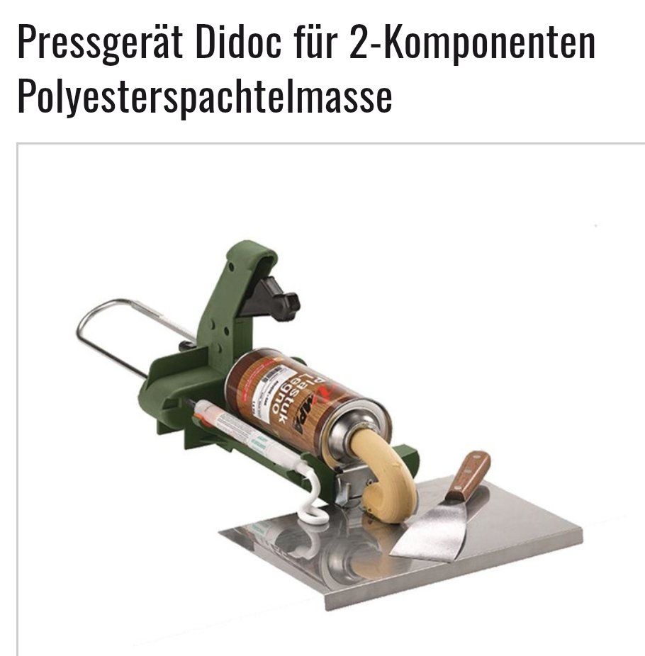 Tutti gli attrezzi: Didoc 2 Komponenten Spachtel Presse – Nuovo (secondo la descrizione) da Fislisbach venduto da mine-ned-dine