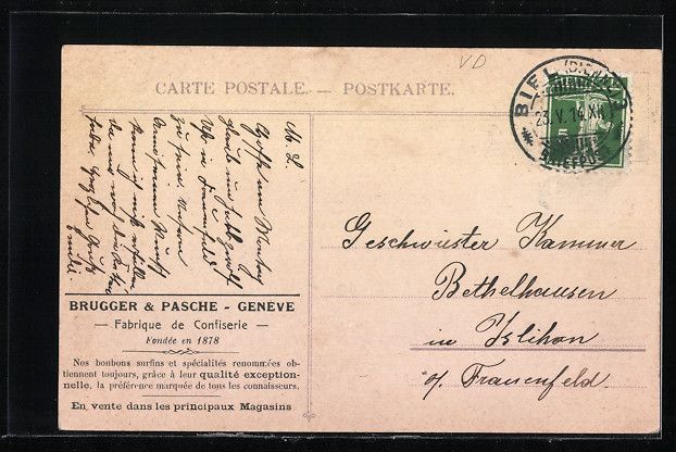 Cartoline postali: Corbeyrier, Talblick, Rahmen mit gemalte – Usato da Berlin venduto da bartko-reher 1