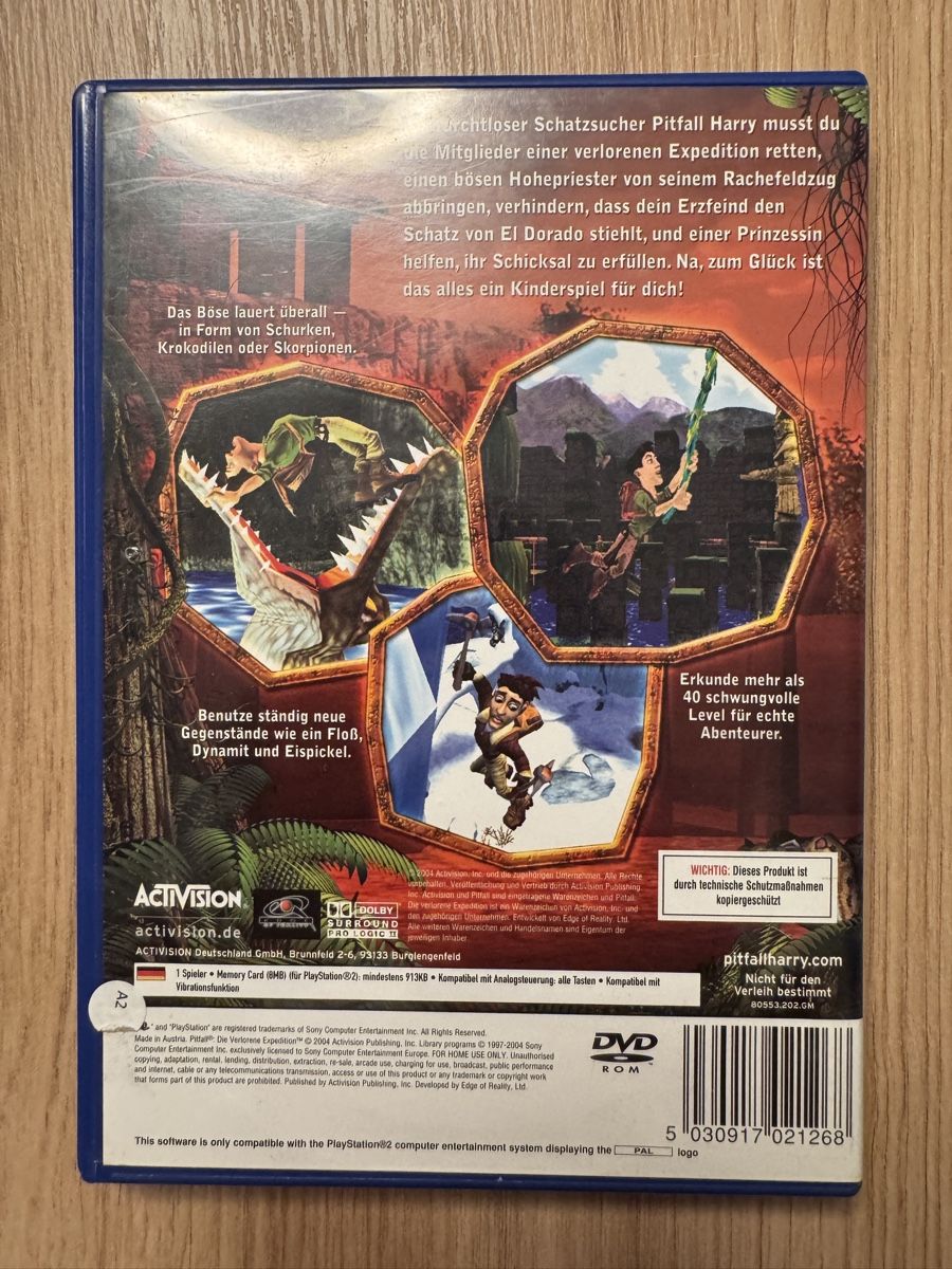 Sony Giochi: Spiel Pitfall Die verlorene Expedition PS2  – Usato da Biberist venduto da etesummer 1