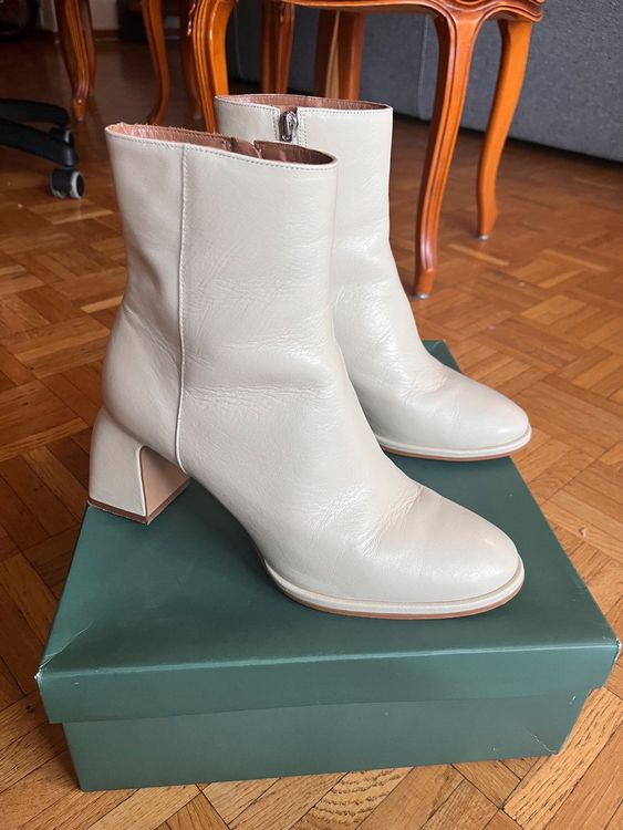 Bottines Vintage 1982 Attilio Curione Pour Minelli - Taille 38 - Cuir Bordeaux - Talon Haut - Italie