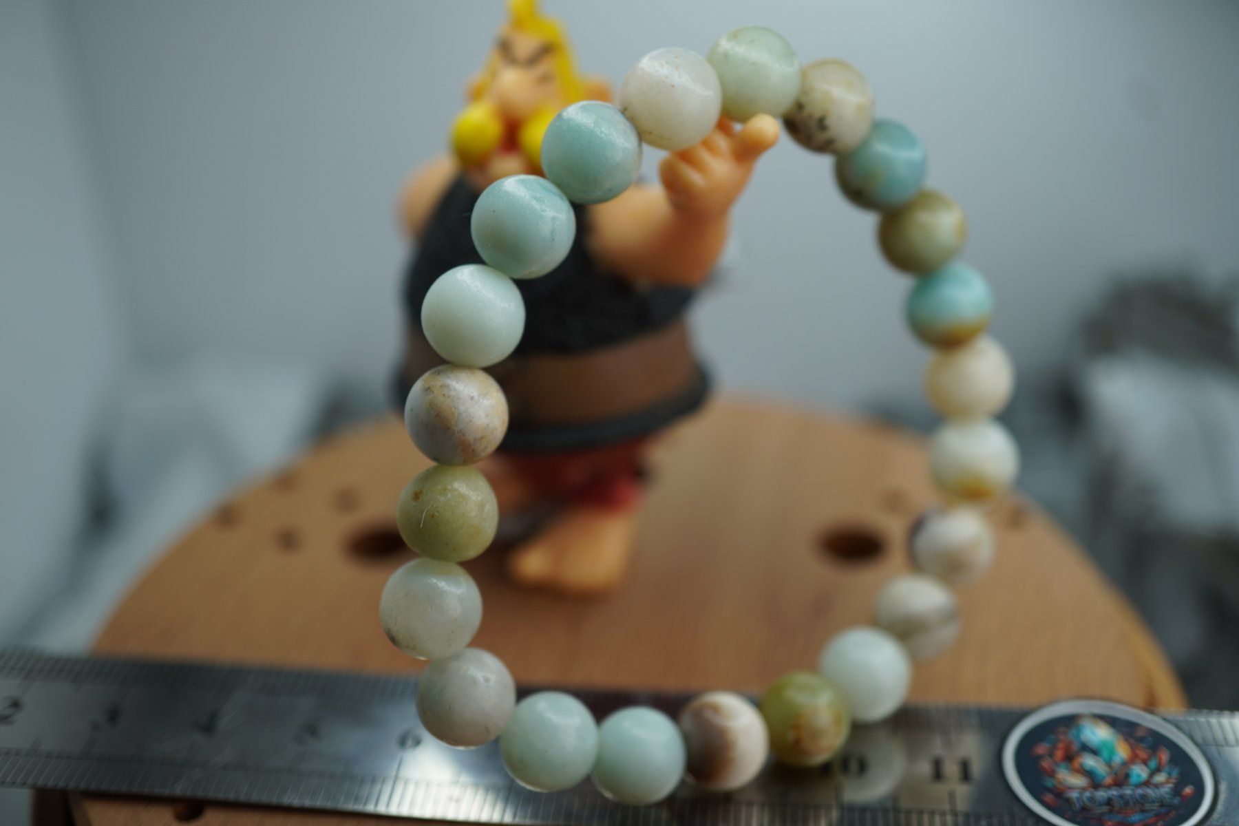 Minerali & Pietre curative: Amazonit  Kugel   Armband    (Räumung!) – Nuovo e nell'imballaggio originale da Eschenbach SG venduto da topstone 7