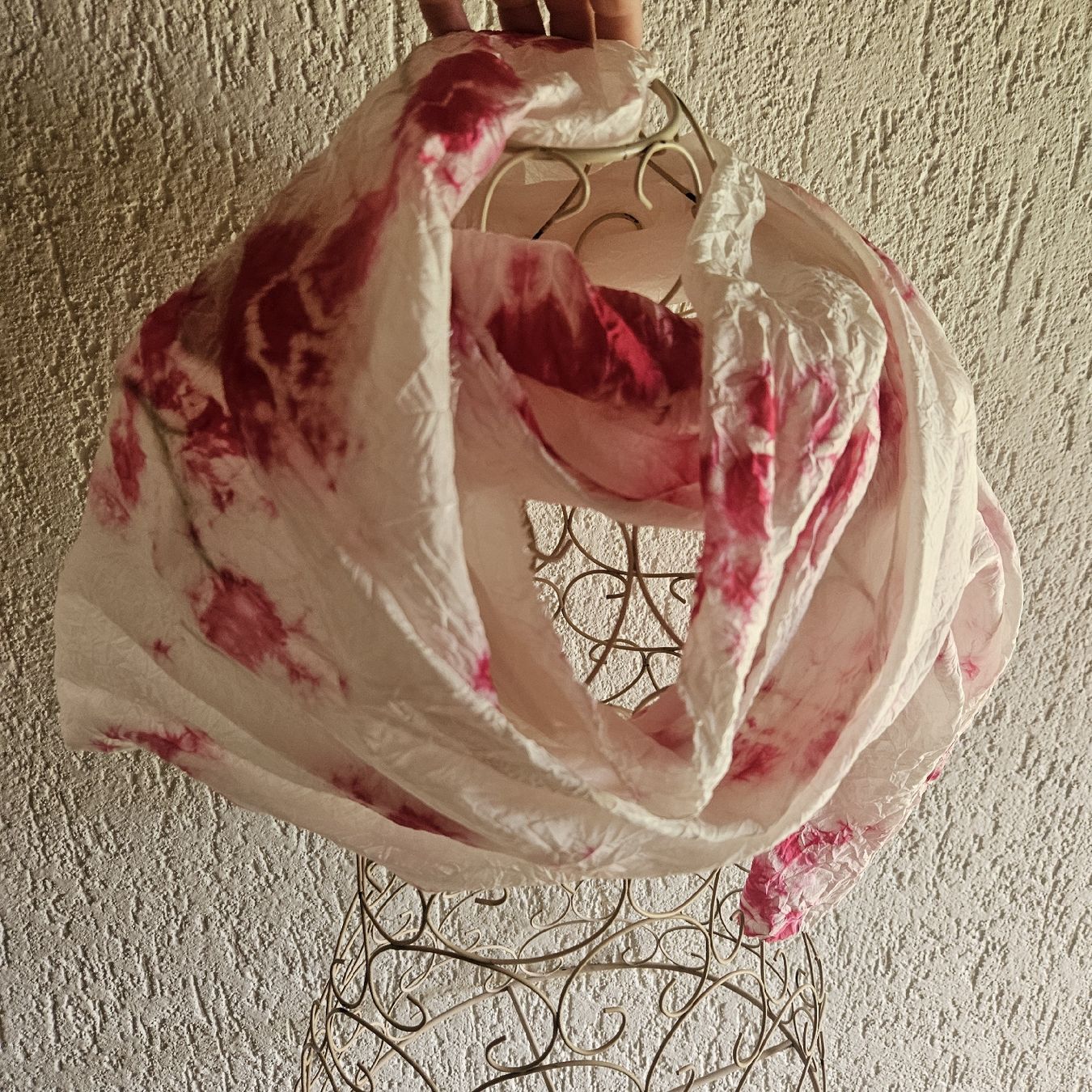 Foulard & Sciarpe: Wunderschöner Rosa Batik Seidentuch Seidenschal NEU – Nuovo (secondo la descrizione) da Eglisau venduto da kaya024 5