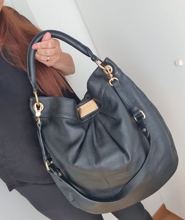 Marc Jacobs Henkel/Umhängetasche Softleder Gross Schwarz