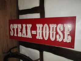STEAK-HOUSE SCHILD FÜR DEKO -RESTAURANT-PRIVAT*BONANZA STYL*