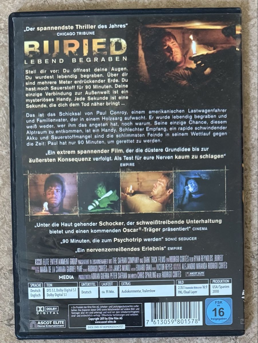 Tutti i DVDs: BURIED – Nuovo (secondo la descrizione) da Dietikon venduto da AndreaSch01 1