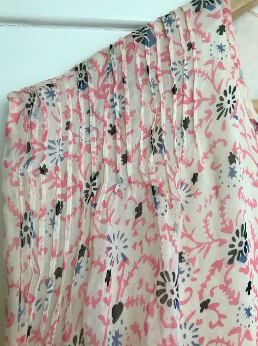 Camicette: Seidenbluse, Bluse, Seidentop, cremeweiss, rosa, S 36 – Usato da Zürich venduto da aboxi 3