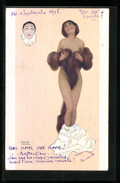 Cartoline postali: Raphael Kirchner: La Luxure, Amüsiert l – Usato da Berlin venduto da bartko-reher