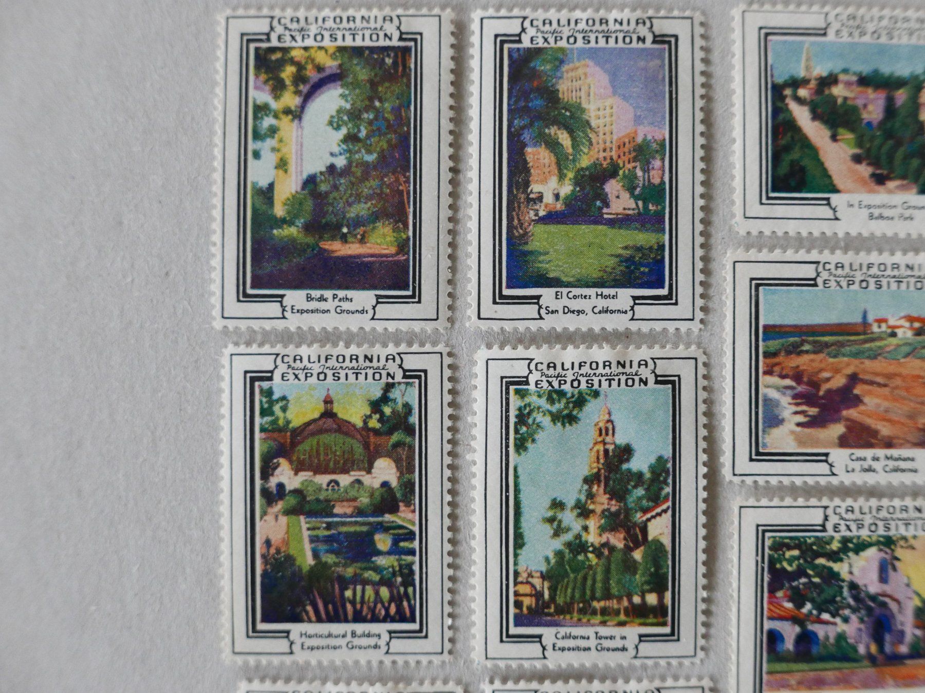 Tutti i francobolli: 22 REKLAMEMARKEN CALIFORNIA EXPOSITION 1935 – Usato da Balgach venduto da Zwischenraum 1