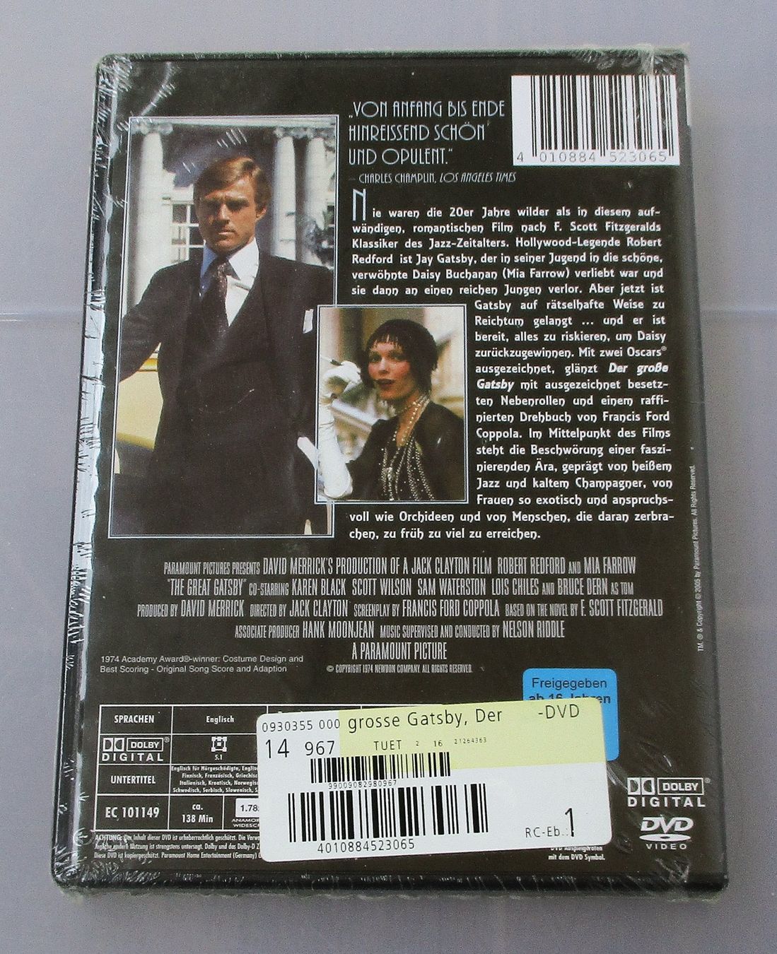 Tutti i DVDs: DER GROSSE GATSBY - Robert Redford NEU/OVP – Nuovo e nell'imballaggio originale da Wattwil venduto da Muriel10 1