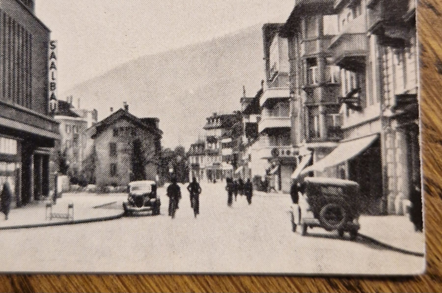 Ansichtskarten: Volkshaus Biel - Maison du Peuple, Apotheke, Oldtimer  – Gebraucht aus Ebikon von Donar50 1