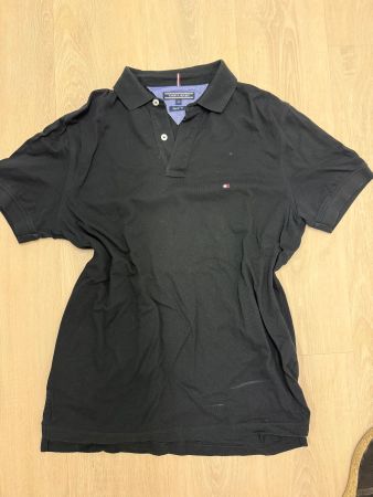 Tommy Hilfiger Poloshirt Herren M Regular Fit schwarz