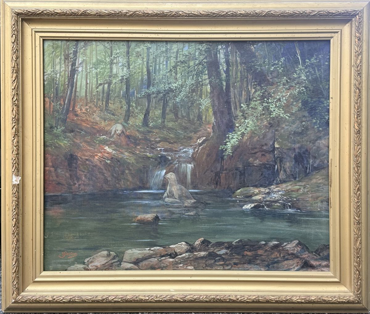 Gemälde: M. Gautier - Ölgemälde 90x76cm – Gebraucht aus Solothurn von NUVICO