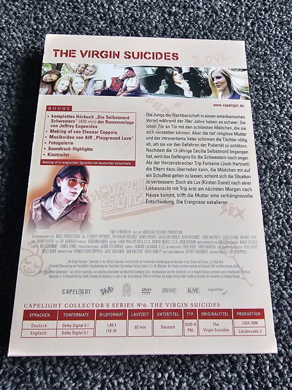 Tutti i DVDs: The Virgin Suicides (23411) – Usato da Ruswil venduto da jan_bxl5 1
