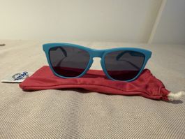 Sonnenbrille Oakley Frogskin türkis mit Tuch 51mm