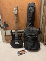 E-Gitarre Ibanez schwarz mit Tasche und Saiten