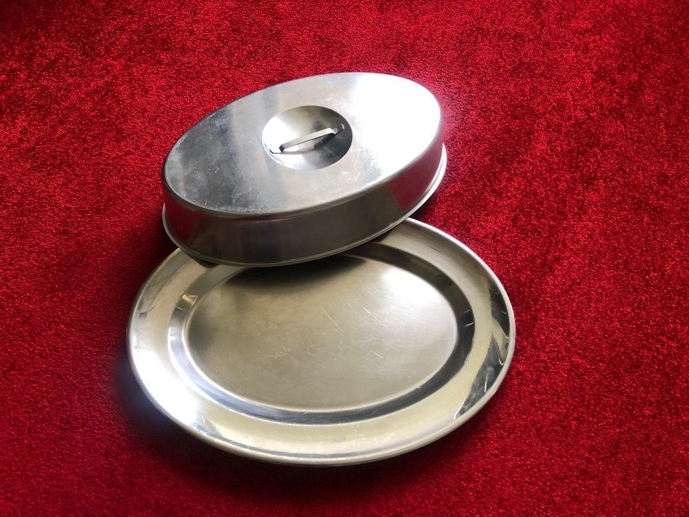 Servierplatten: Chromstal- Serviceplatte mit passender Cloche – Gebraucht aus Winterthur von noldi-s