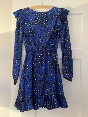 The Kooples Kleid Blau geblümt Gr. 1/DE34/FR36 neuwertig
