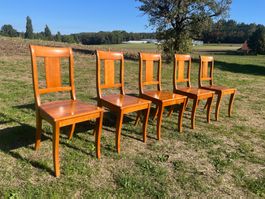 5 Stühle Nussbaum Massiv