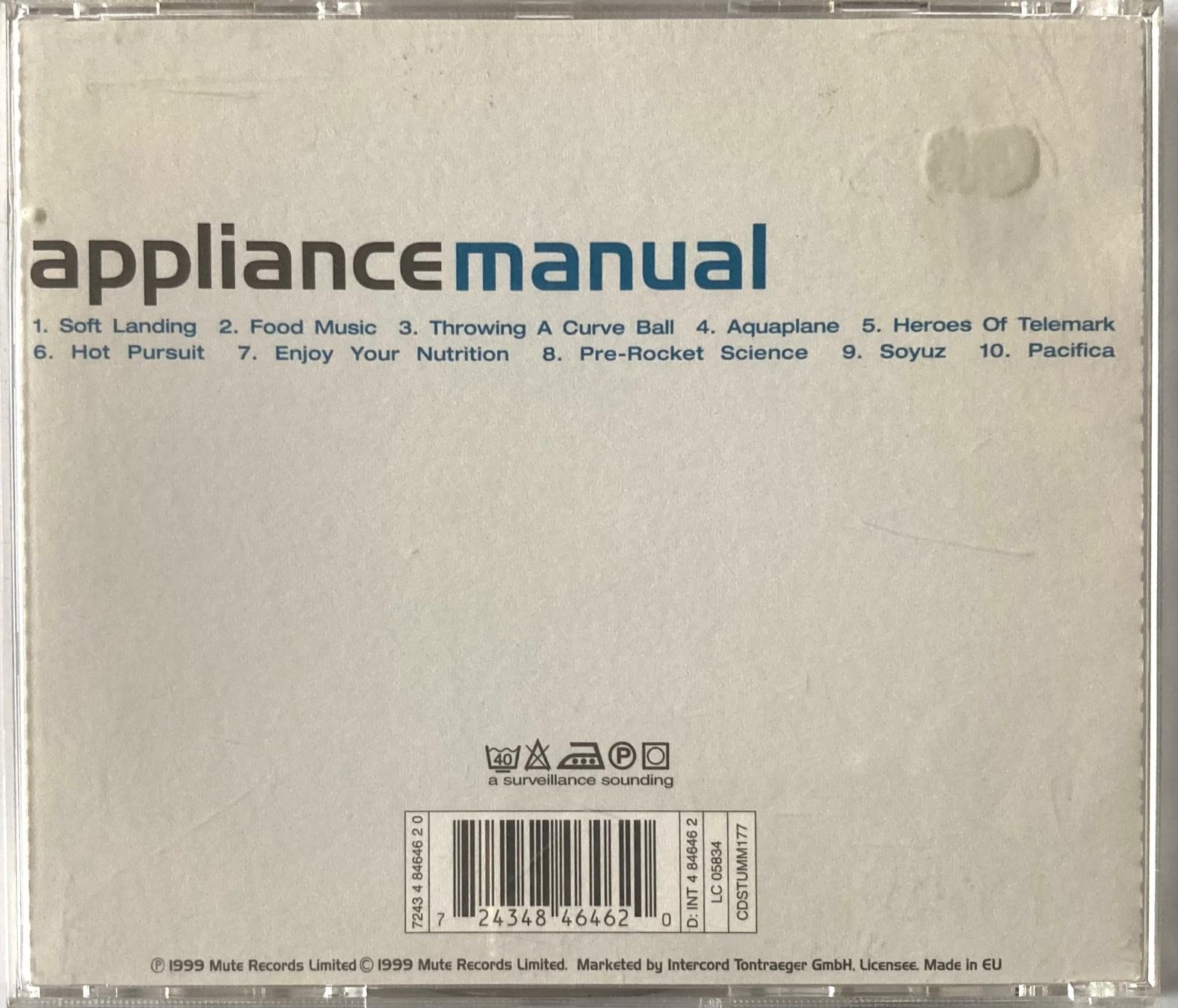 CDs: APPLIANCE - MANUAL – D'occasion à Poliez-Pittet par Newtown-Records 1