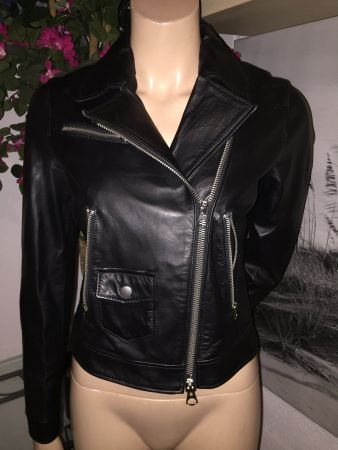 YES LONDON Veste en cuir XS/S (42 IT)