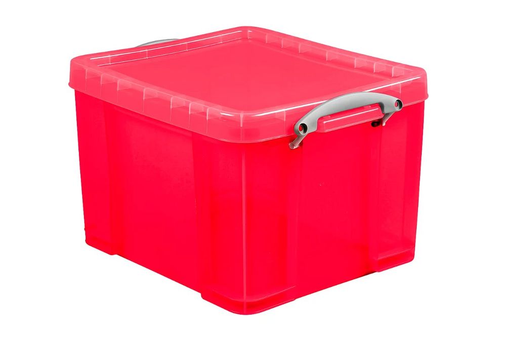 Really Useful Box Box, Kunststoff, transparent rot, 35 l (Neu (gemäss ...